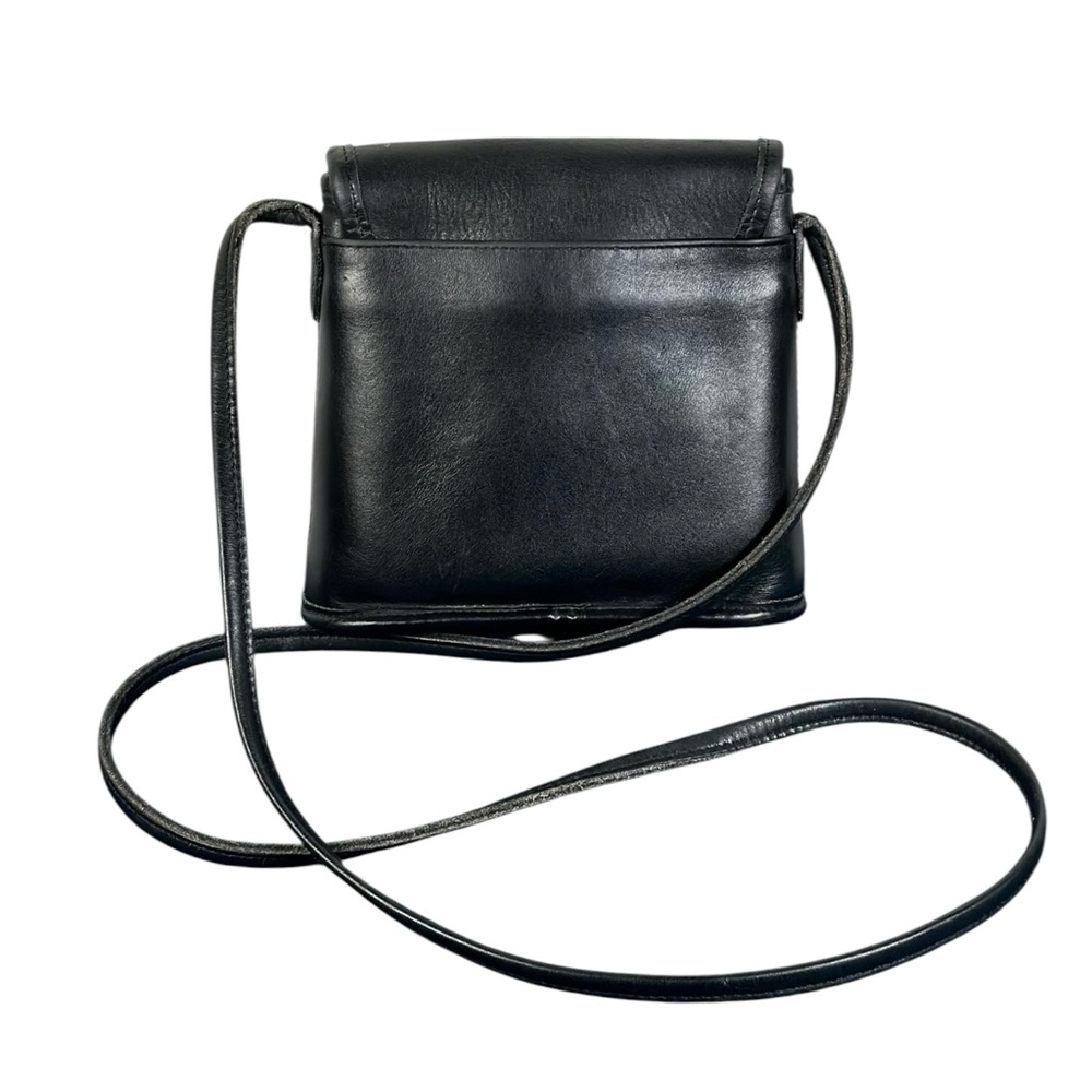 COACH Vintage #9049 Tango Flap Leather Crossbody Bag in black - Picture 2 of 16